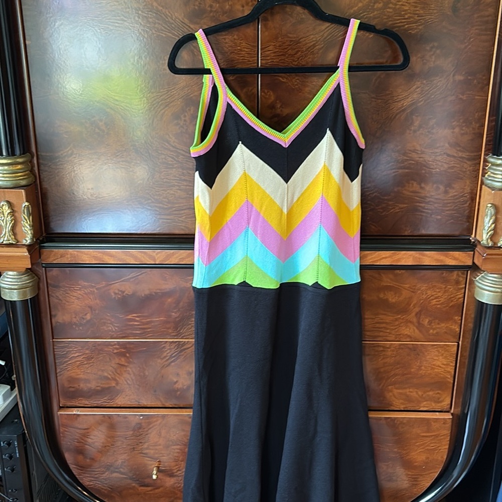 Moschino Colorful Chevron Knit Dress - Picture 3 of 4